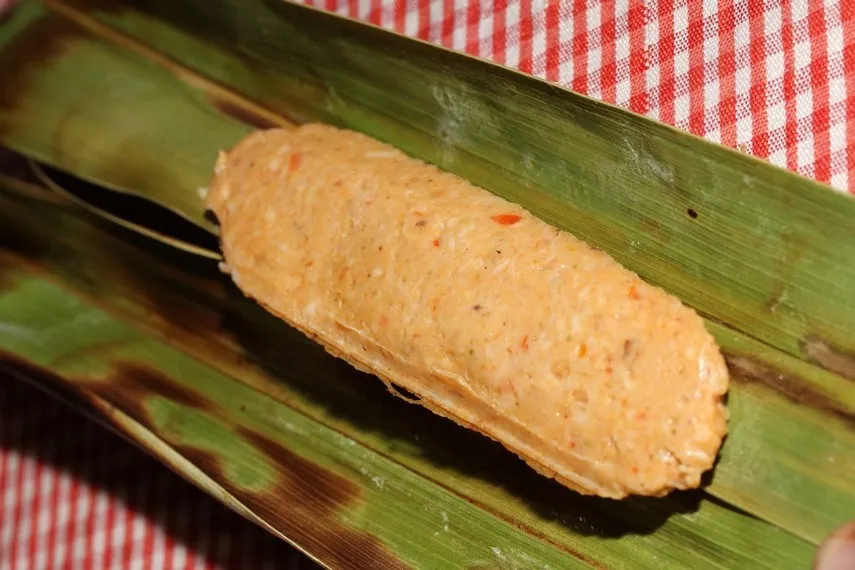 Grilled fish cake (otak-otak) from Riau